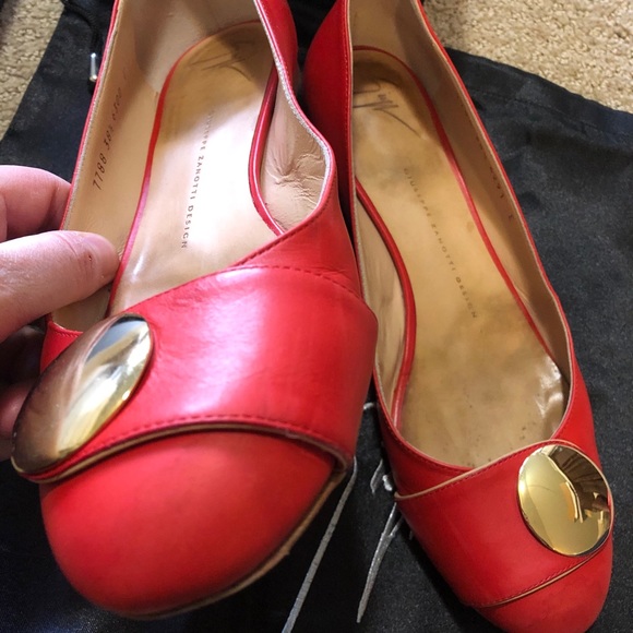 Giuseppe Zanotti red ballet flats - Picture 5 of 11